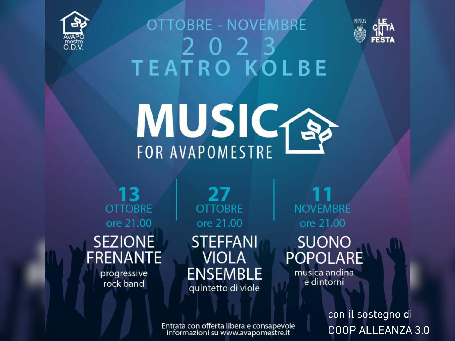 avapo mestre locandina concerto sezione frenante teatro kolbe 13 ottobre 2023